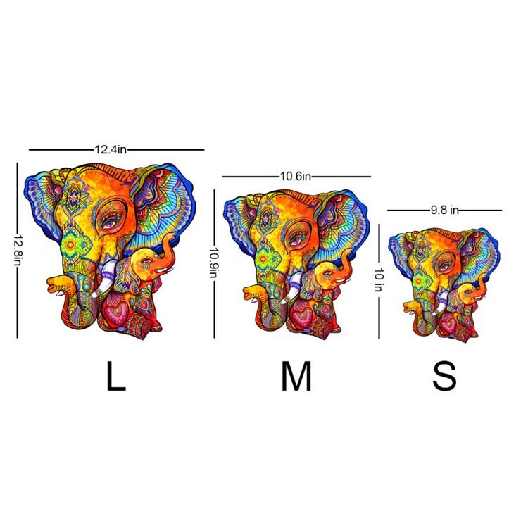 Деревянные пазлы «Саванный Слон XL», Woodbests — картинка 3