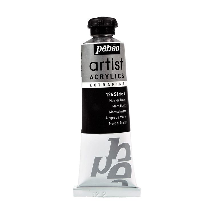 Краска акриловая PEBEO Artist Acrylics extra fine №1, Марс черный, 37 мл