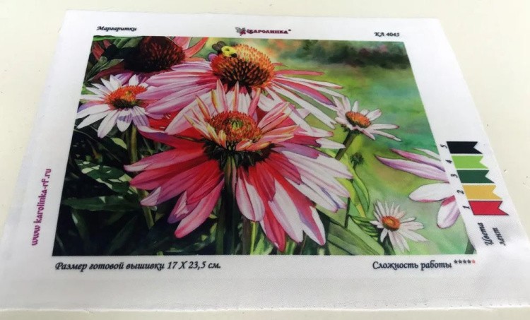 Рисунок на ткани «Маргаритки» — картинка 2