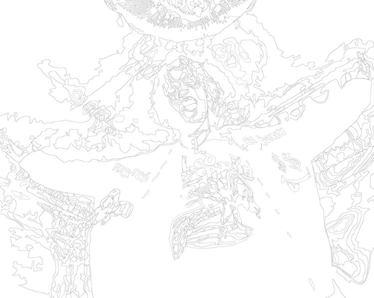 Картина по номерам «Рок и рэп музыкант Джизус DZHIZUS 7» — картинка 3