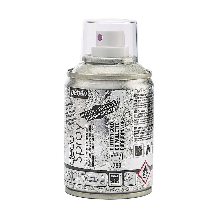 Краска на водной основе decoSpray, 093793 Под золото с глиттером — картинка 3