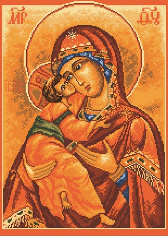 Набор для вышивания «Икона Владимирская Богородица»