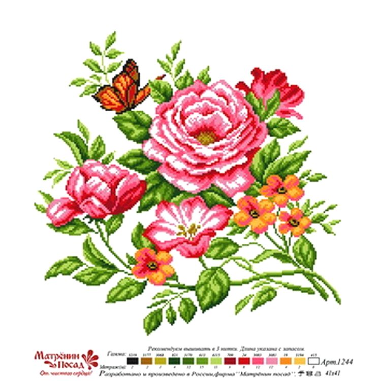 Рисунок на ткани «Цветочный ветерок» — картинка 2