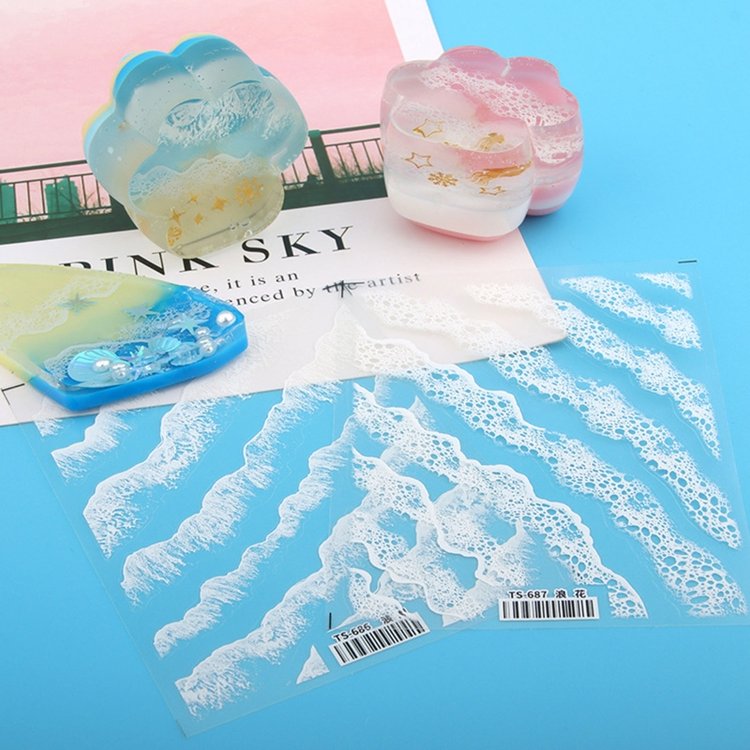 Наклейки-имитация Волны и пены, 10x8см, 1 шт. — картинка 5