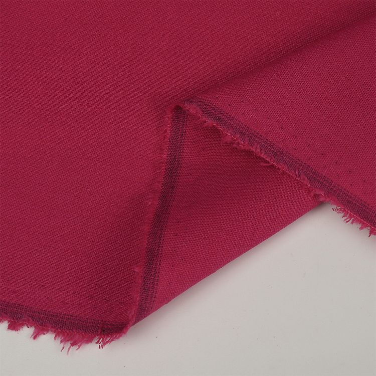 Ткань льняная, 200 г/м², 5 м x 140 см, цвет: малина, TBY — картинка 5