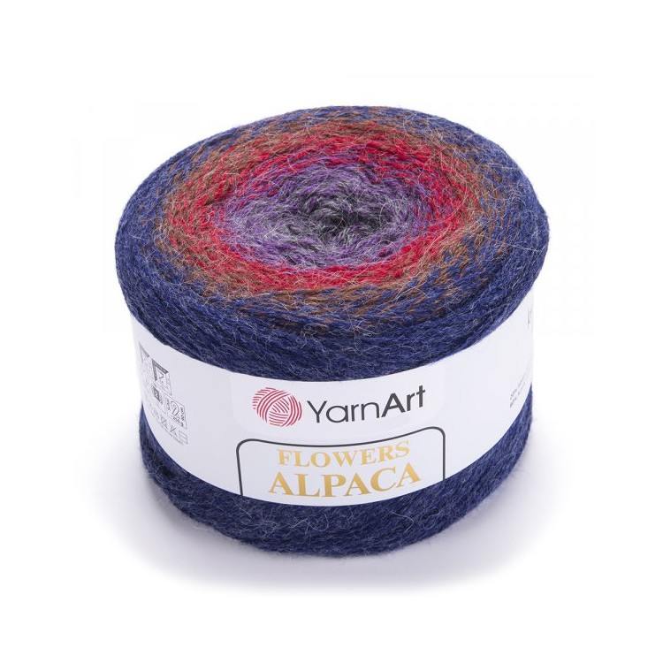 Пряжа YarnArt Flowers Alpaca (Фловерс Альпака) (439), мультиколор, 2 шт. по 250 г — картинка 2