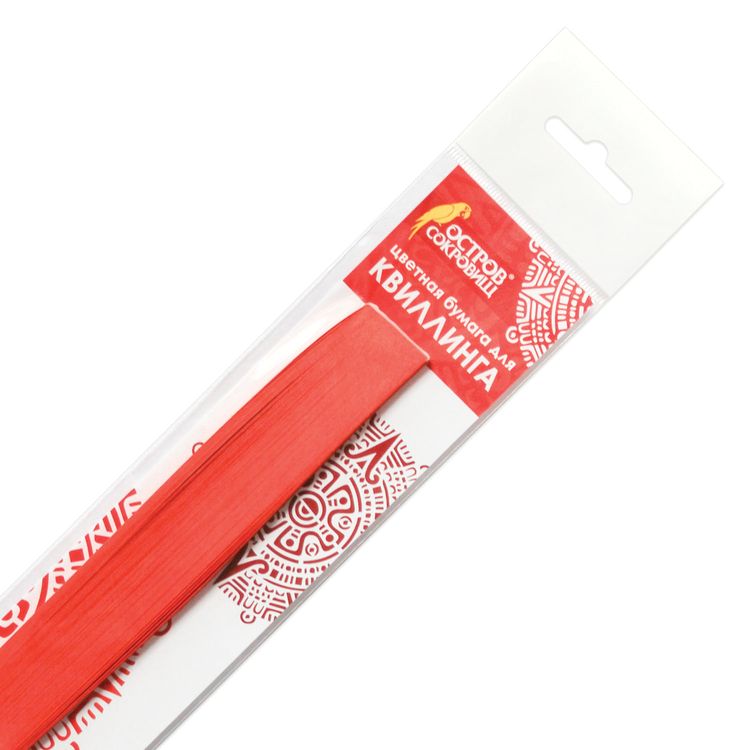 Бумага для квиллинга оранжевая, 125 полос, 3 мм х 300 мм, 130 г/м2, ОСТРОВ СОКРОВИЩ — картинка 2