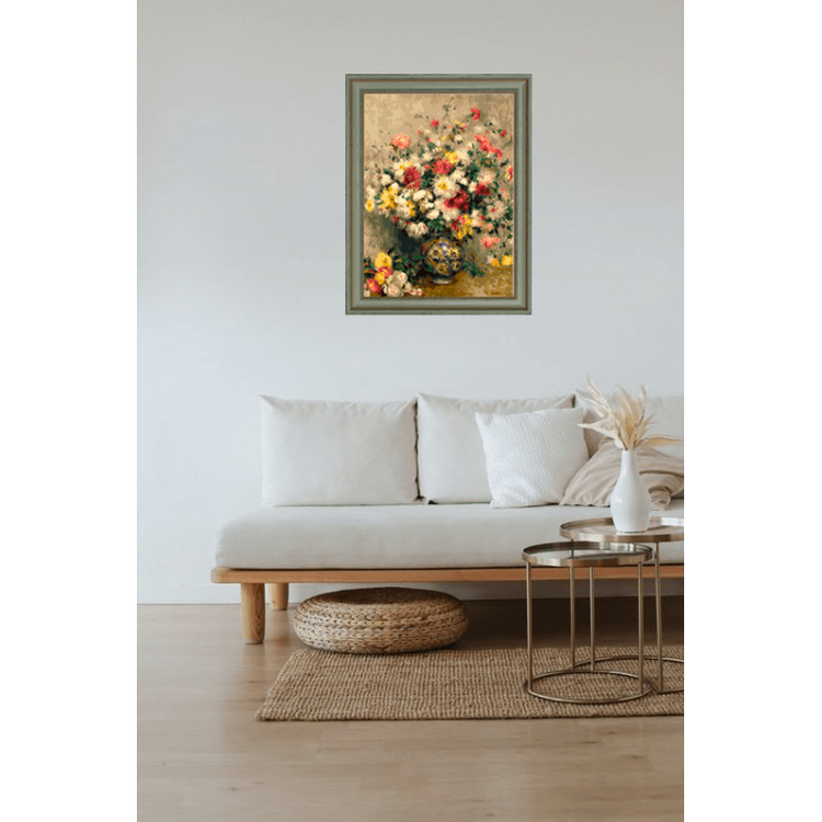 Картина по номерам «Ренуар. Ваза с хризантемами» — картинка 6