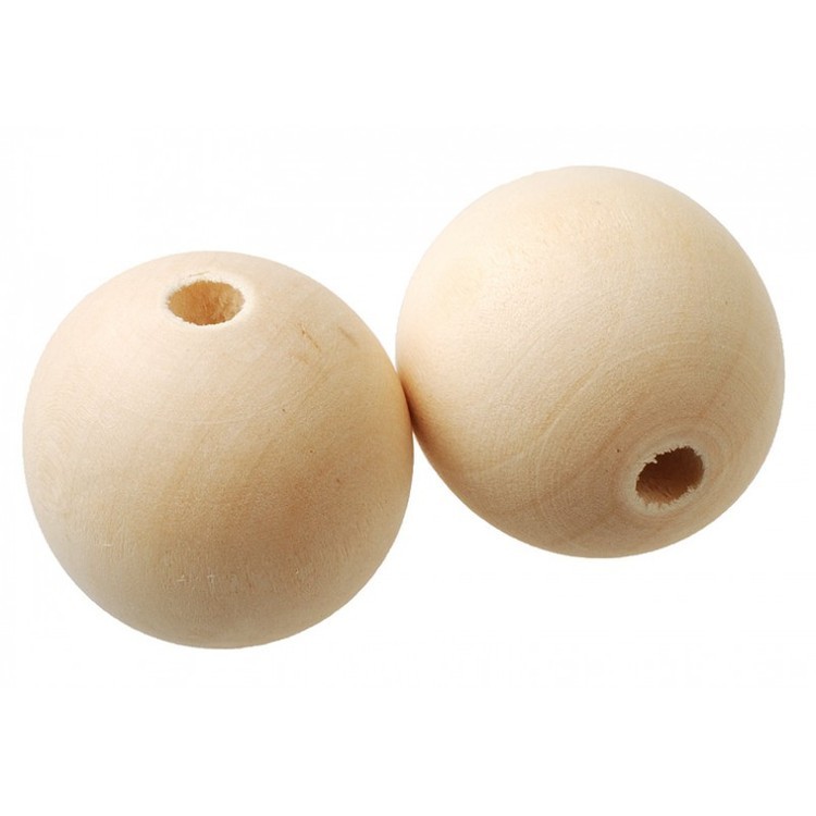 Бусины дерево, d 30 мм, 5 шт. — картинка 2