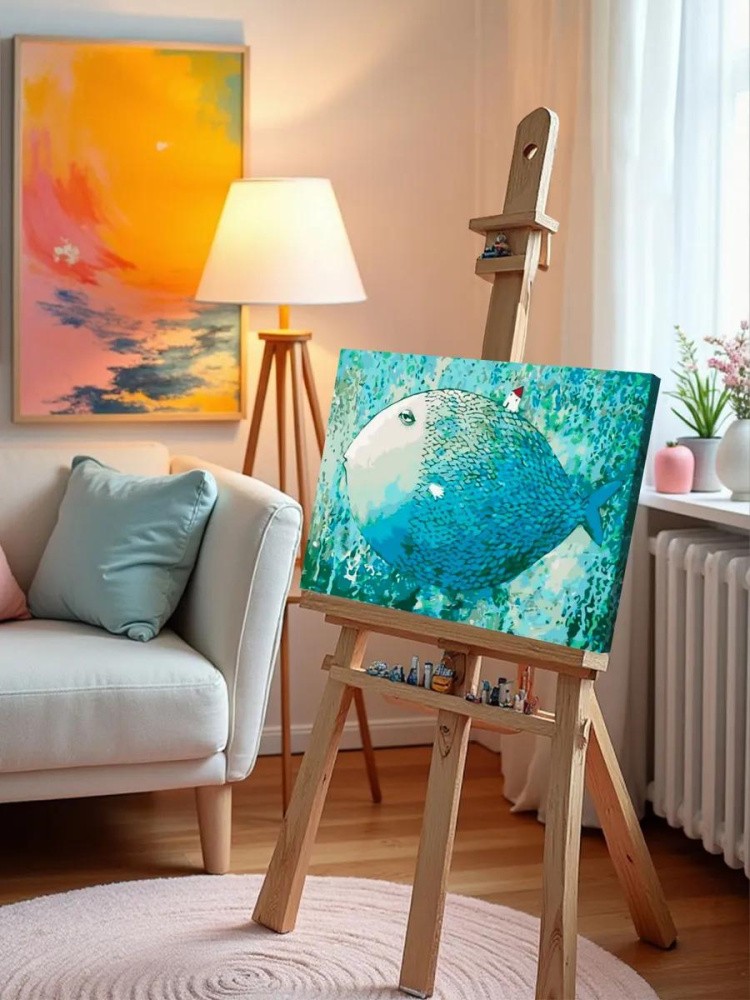 Картина по номерам «Рыба-луна» — картинка 9