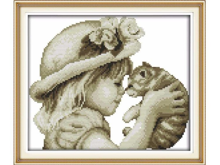 Набор для вышивания «Девочка и котенок» — картинка 2