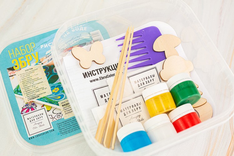 Набор для эбру «Малый», 5 цветов, Amazing Color — картинка 3