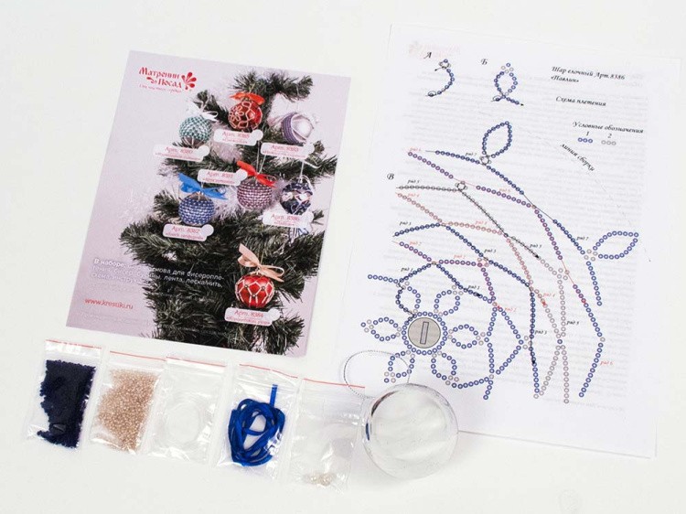 Набор для бисероплетения «Шар. Павлин» — картинка 2