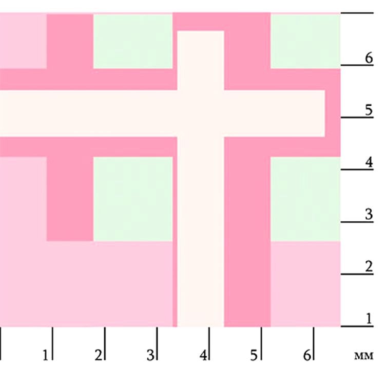 Ткань для пэчворка «БАБУШКИН СУНДУЧОК», 50x55 см, 140 г/м2, 100% хлопок, цвет: БС-27 клетка, ярко-розовый, Peppy — картинка 2