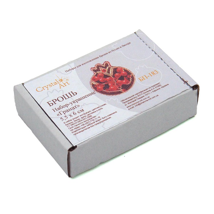 Набор для вышивания «Брошь. Гранат» — картинка 3