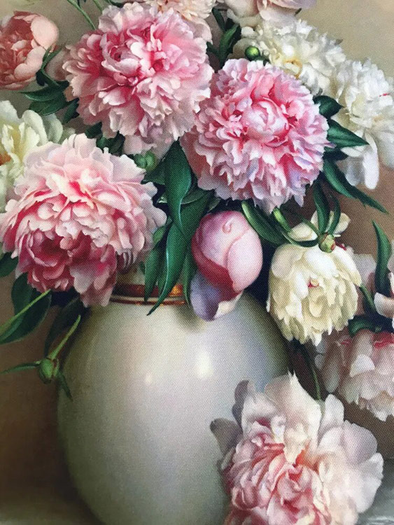 Вышивка лентами «Пионы» — картинка 6