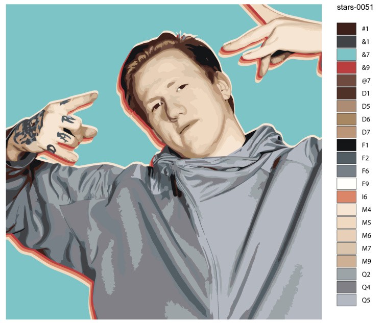 Картина по номерам «Блогер, стример и рэпер Даня Кашин» — картинка 2