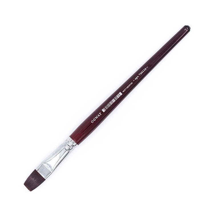 Кисть из синтетики мягкая Frida, плоская №16, Малевичъ — картинка 3