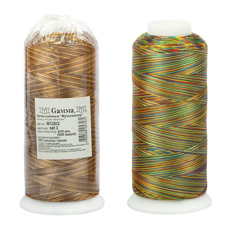Нитки для вышивания Gamma, цвет: мультиколор/Set 1 холодные светлые, 5000 ярд — картинка 2