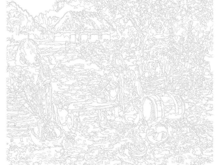 Картина по номерам «В деревне» — картинка 3