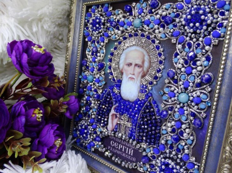 Набор вышивки хрустальными камнями «Святой Сергий Радонежский» — картинка 9