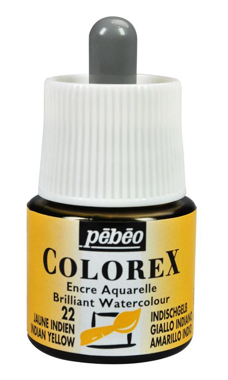 Акварельные чернила Pebeo Colorex (желтый индийский), 45 мл