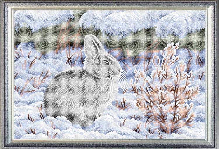 Рисунок на ткани для вышивания бисером «Зимний гость» — картинка 2