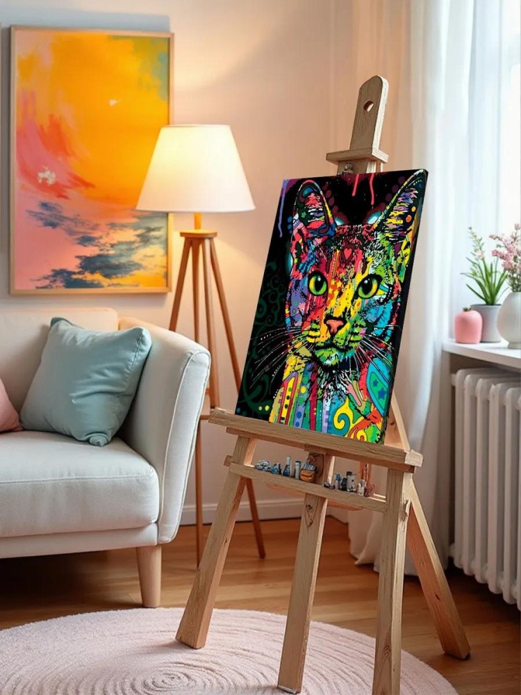 Картина по номерам «Абиссинский кот» — картинка 9