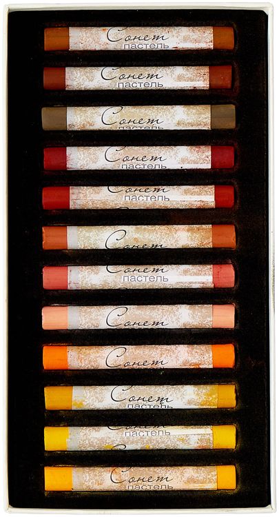 Пастель сухая художественная Сонет «Земляные тона», 12 цв., круглое сечение, Невская палитра — картинка 2