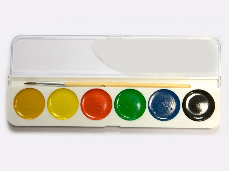 Краски KANZY акварель 6 цветов «Классика» медовая без кисти — картинка 2