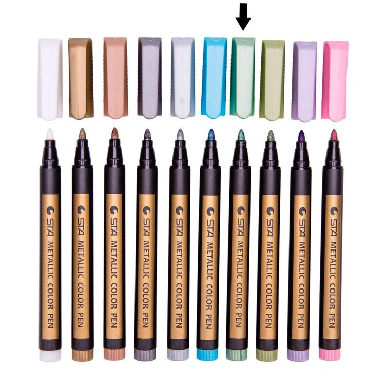 Металлизированный маркер для создания эффектов, 1 шт., цвет: зеленый (Green) — картинка 2