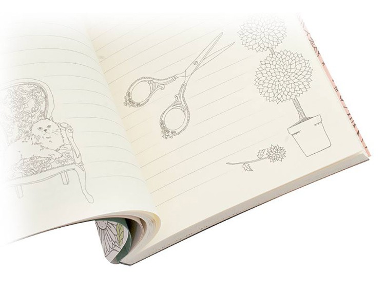 Блокнот-раскраска «Цветочная поляна» — картинка 3