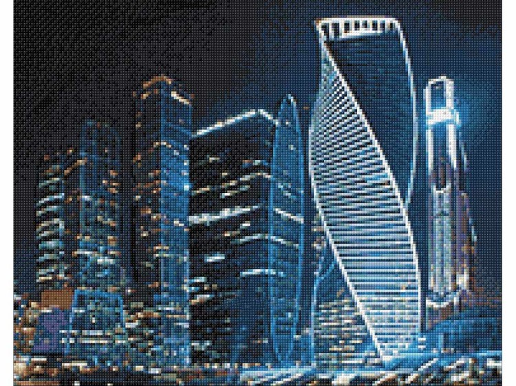 Алмазная вышивка «Москва-Сити» — картинка 2