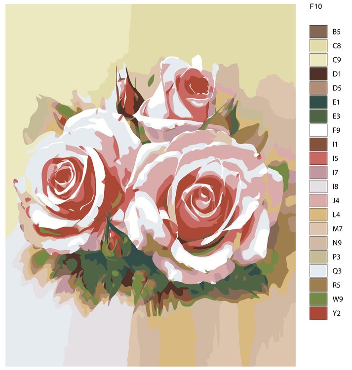 Картина по номерам «Розовое трио» — картинка 2