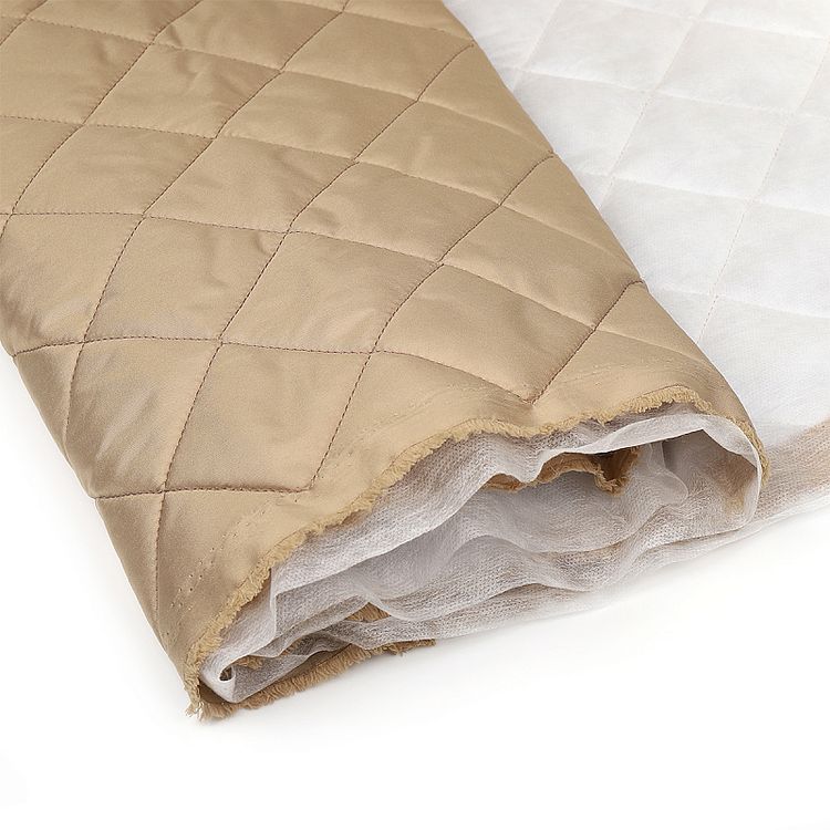 Ткань стежка, ромб 5,5 см, 5 м x 150 см, 230 г/м², цвет: темно-бежевый, TBY — картинка 3