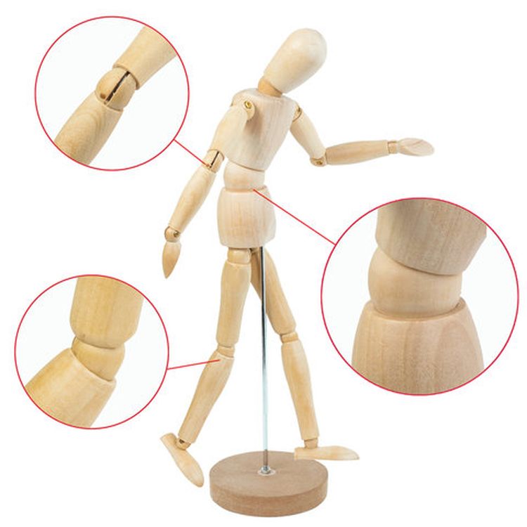 Манекен человека художественный женский, дерево, высота 51 см, BRAUBERG ART CLASSIC — картинка 6