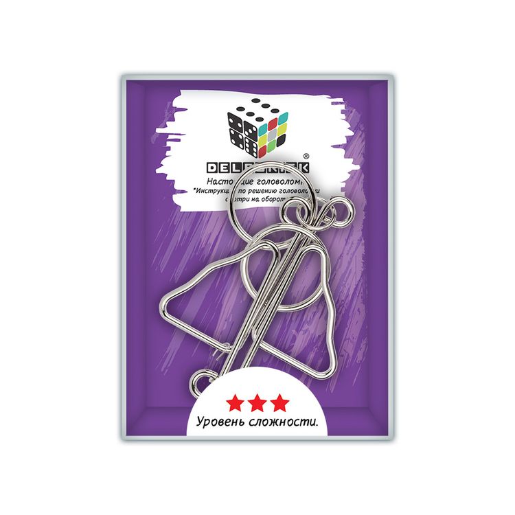 Головоломка металлическая Бабочка, 6 элементов — картинка 2