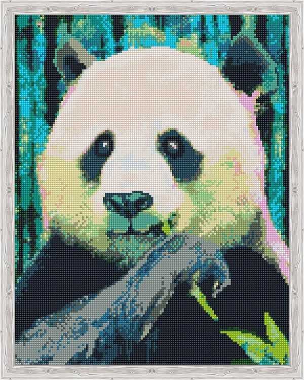 Алмазная вышивка «Панда на обеде»