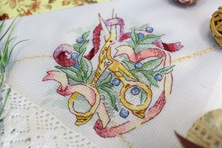 Набор для вышивания «Рукодельные штучки. Ножницы-цапельки» — картинка 3