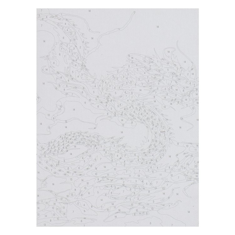 Картина по номерам с поталью «Морской дракон» — картинка 2