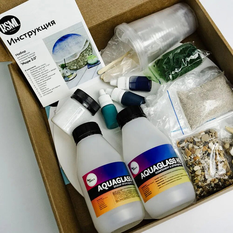 Набор для рисования эпоксидной смолой в технике ResinART Море 2.0, RU-SMOLA — картинка 3