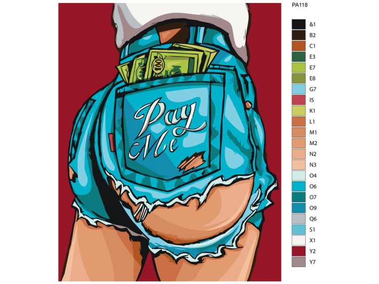 Картина по номерам «Pay me» — картинка 2