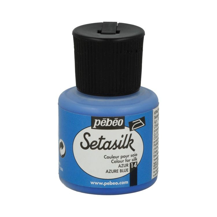 Краска по шелку Setasilk, цвет: лазурный, 45 мл, Pebeo