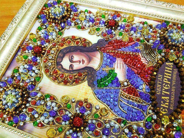 Набор вышивки хрустальными камнями «Святая Екатерина» — картинка 3