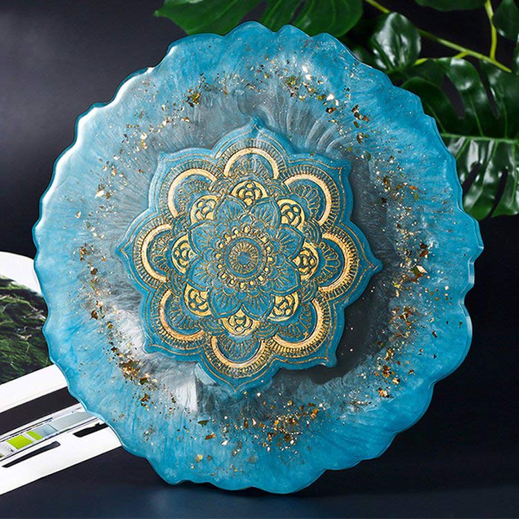 Силиконовый молд «Подстаканник цветок мандала», d12 см — картинка 5