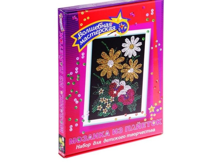 Мозаика из пайеток «Букет» — картинка 3
