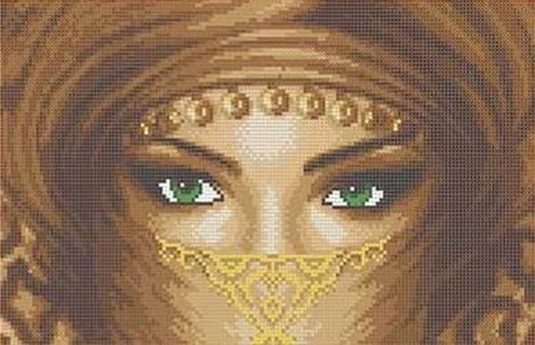 Рисунок на ткани «Восточные глаза»