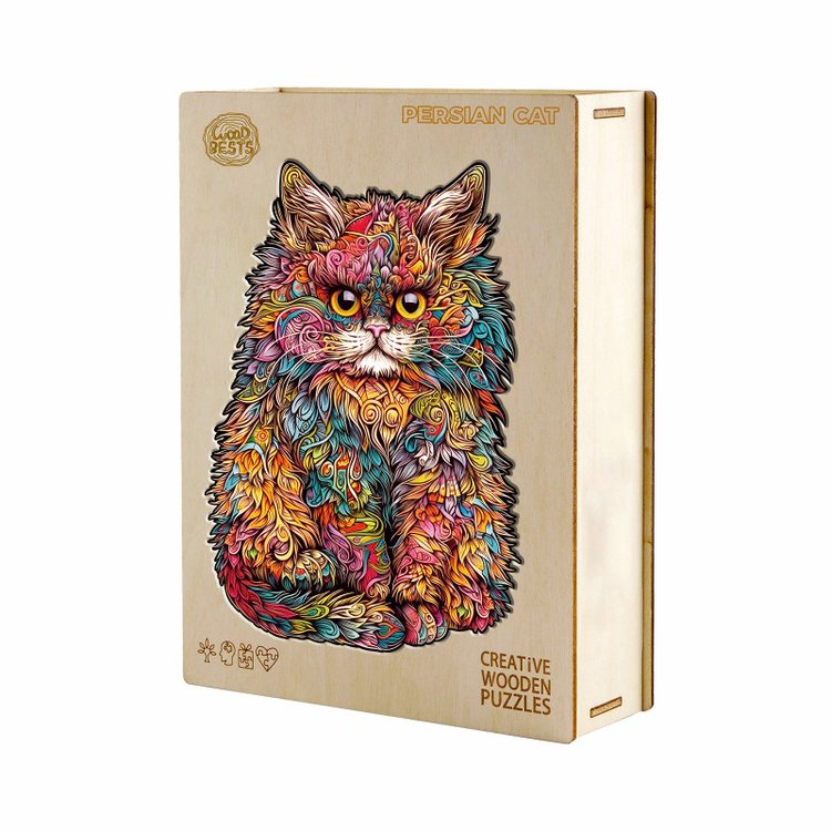 Деревянные пазлы «Пестрая киска L», Woodbests — картинка 5