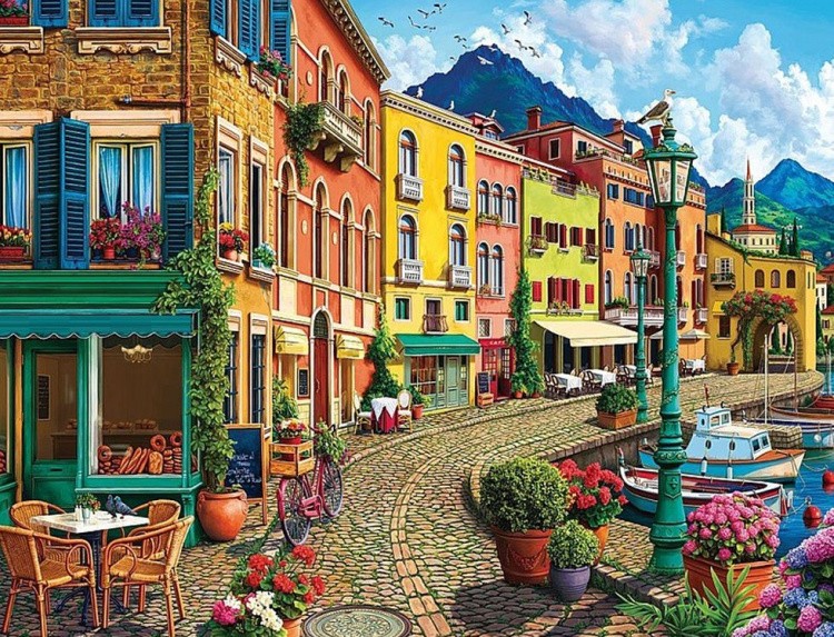 Алмазная вышивка «Солнечная набережная» — картинка 2