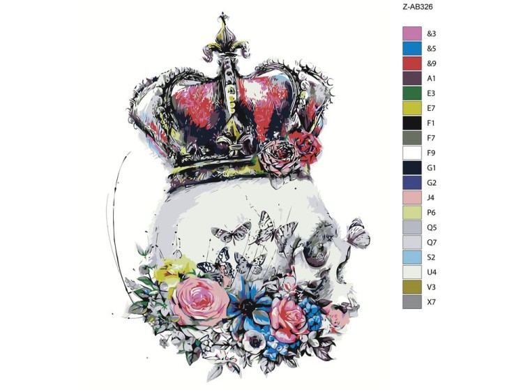 Картина по номерам «Королевский череп» — картинка 2